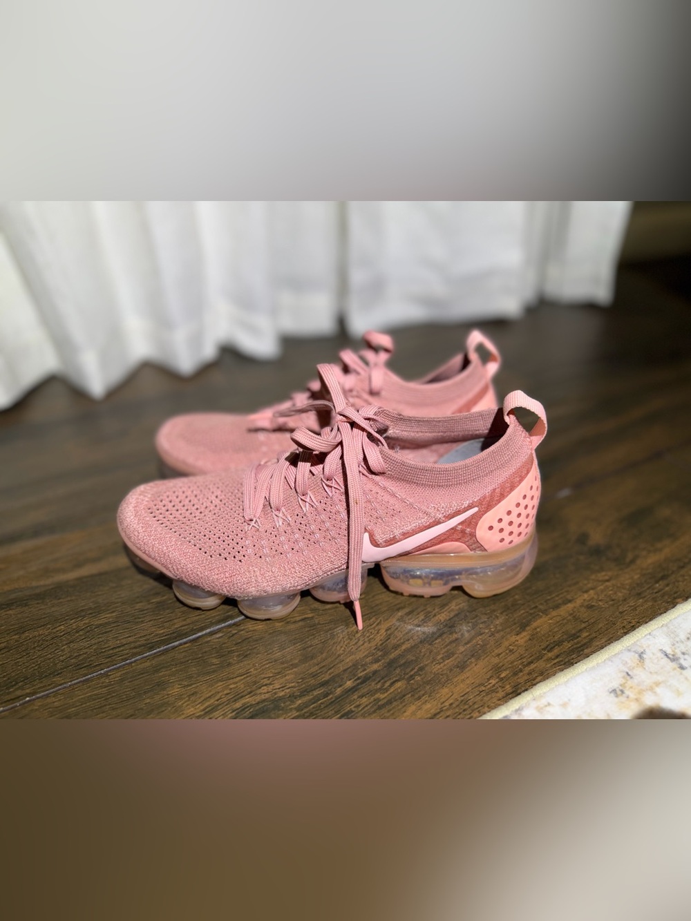 Nike Women's Pink Vapormax Flyknit Athletic Sneakers
